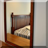 D11. Burlwood framed mirror. 36” x 28” 
